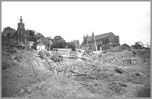 Rue des Sarts, place de Vannes, 1944